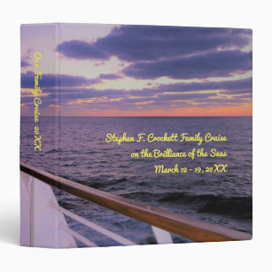 Morning on Board Custom Cruise Memory Book Binder