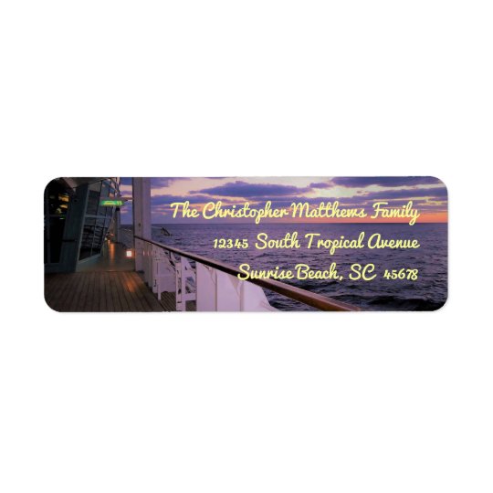 Morning on Deck Personalized Return Address Label