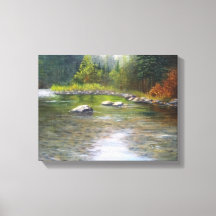 Morning on the River Stretched Canvas