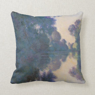 Morning on the Seine near Giverny Throw Pillow