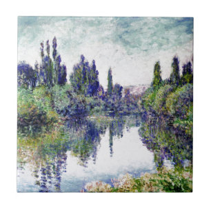 Morning on the Seine, near Vetheuil - Claude Monet Tile