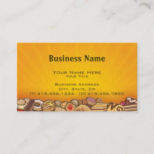morning pastries ~ bc business card (Front)
