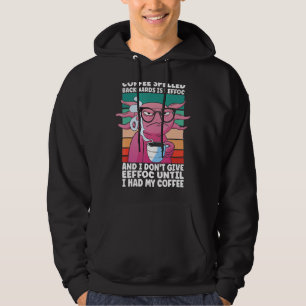 Morning People Glasses Salamander Lizard Coffee Ax Hoodie
