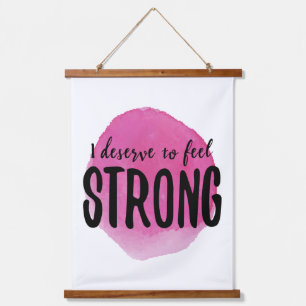 morning positive affirmations to work hard  hanging tapestry