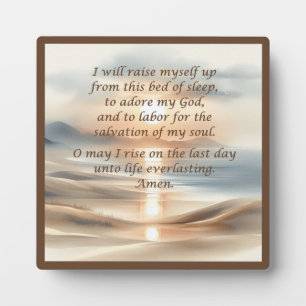 Morning Prayer Plaque with Easel