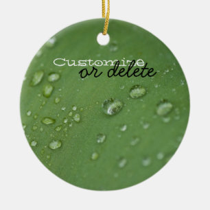Morning Rain; Customizable Ceramic Ornament
