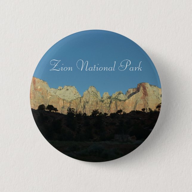 Morning Red Rocks at Zion National Park 2 Inch Round Button (Front)