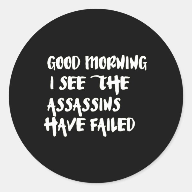 Morning Resilience Classic Round Sticker (Front)