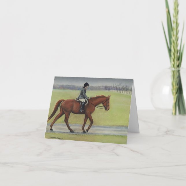 Morning Ride Horse Art Note Card (Front)