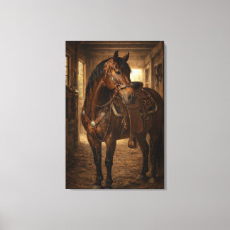 Morning Ride | Horse Art | Stretched Canvas Print