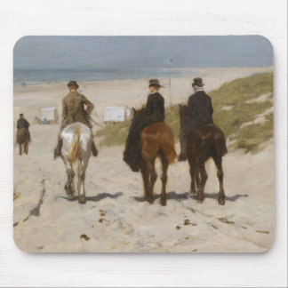 Morning Ride on the Beach - Anton Mauve Mouse Pad