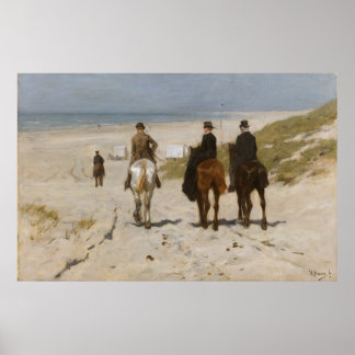 Morning Ride on the Beach - Anton Mauve Poster