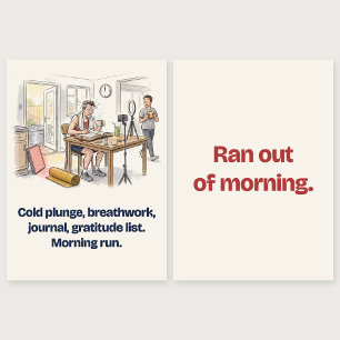 Morning Routine Cold Plunge Funny Runner Card