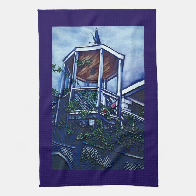 Morning’s light, Harbour Island Kitchen Towel (Vertical)