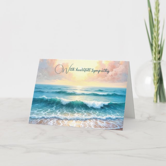 Morning Seascape Sympathy Card (Front)