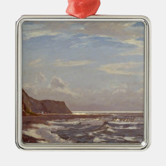 Morning Seashore on the Isle of Wight Metal Ornament (Front)