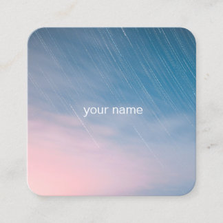 Morning Sky and Meteor Simple Business Card, Busin Square Business Card
