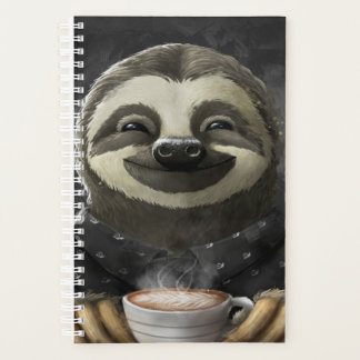 Morning Sloth Coffee Black Planner