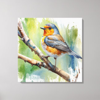 Morning Song robin bird painting wall art