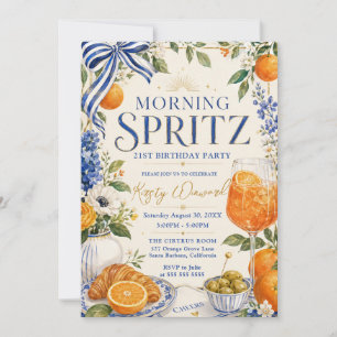 Morning Spritz 21st Birthday Brunch Invitation