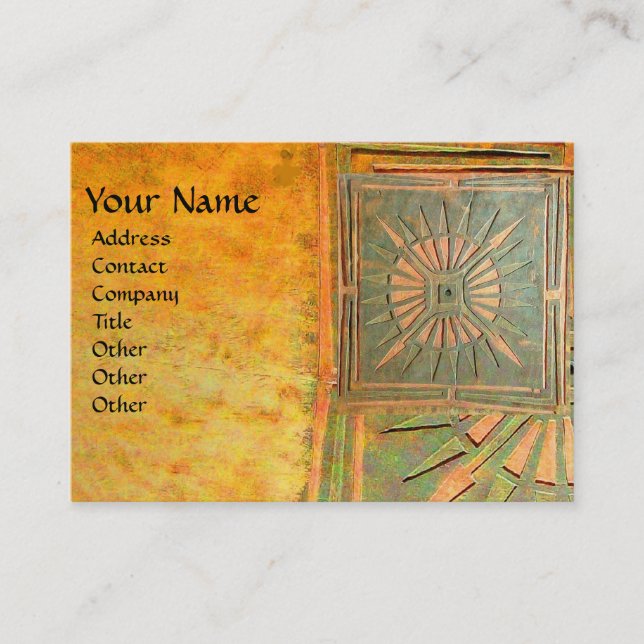 MORNING STAR 2 , MONOGRAM BUSINESS CARD (Front)