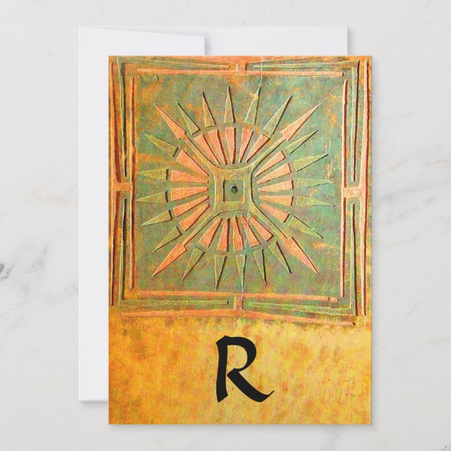 MORNING STAR , antique yellow green,white Announcement (Front)