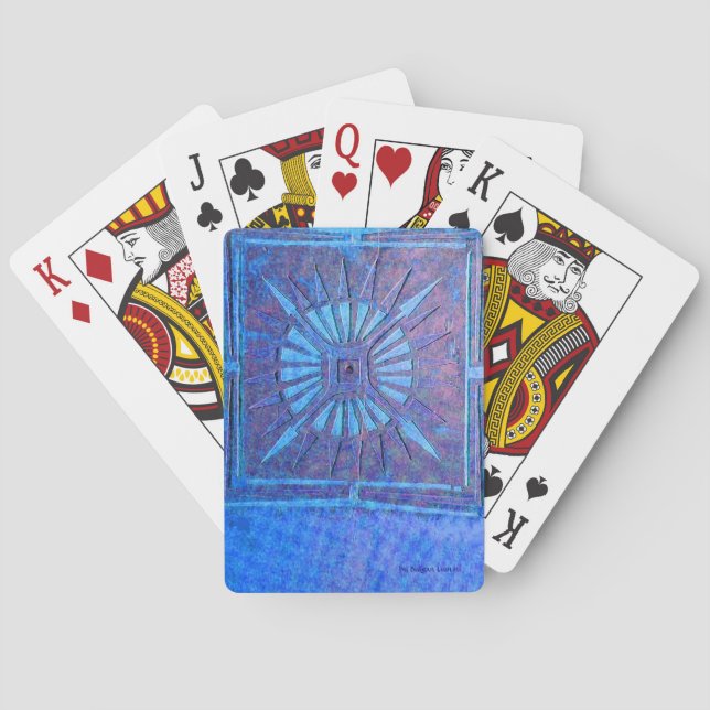 MORNING STAR Aqua Blue ,Teal Playing Cards (Back)