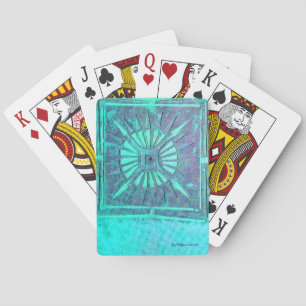 MORNING STAR Aqua Blue Turquase,Teal Playing Cards
