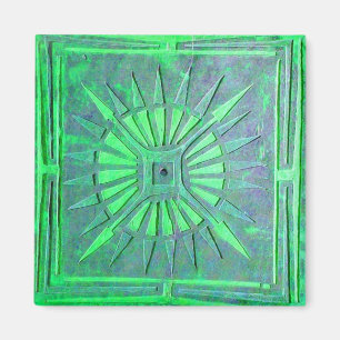 MORNING STAR ,blue green Magnet