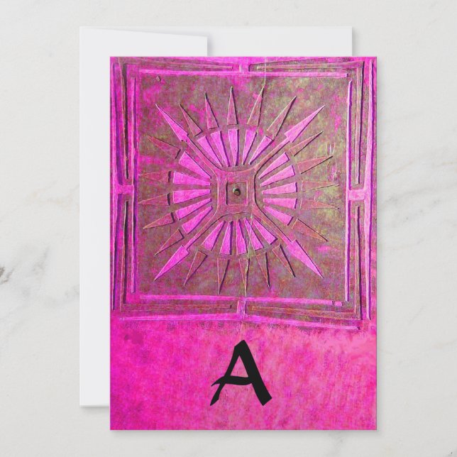 MORNING STAR , bright pink,violet white Announcement (Front)