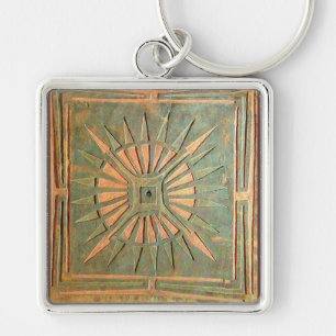 MORNING STAR ,green,brown yellow Keychain