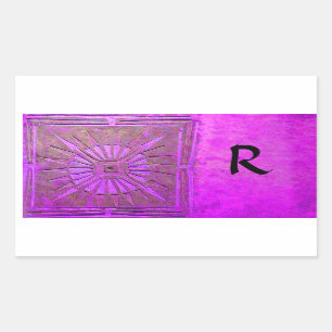 MORNING STAR MONOGRAM ,pink violet,purple Sticker