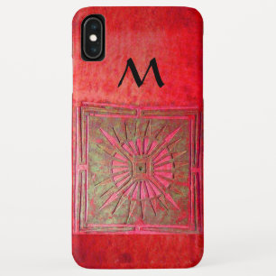 MORNING STAR,Pawnee Red Green Black Monogram iPhone XS Max Case
