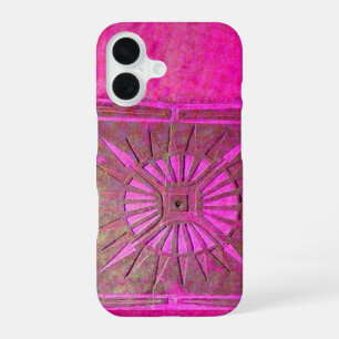 MORNING STAR , Pink,Black,Fuchsia Monogram iPhone 16 Case