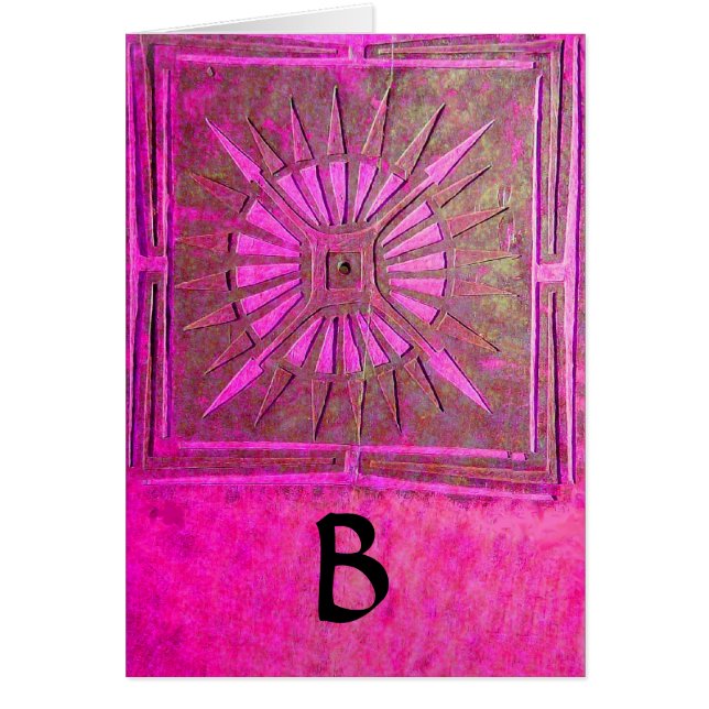 MORNING STAR Pink,Fuchsia Black, Monogram (Front)