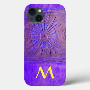 MORNING STAR ,Purple,Violet Yellow Monogram  Case- iPhone 13 Case