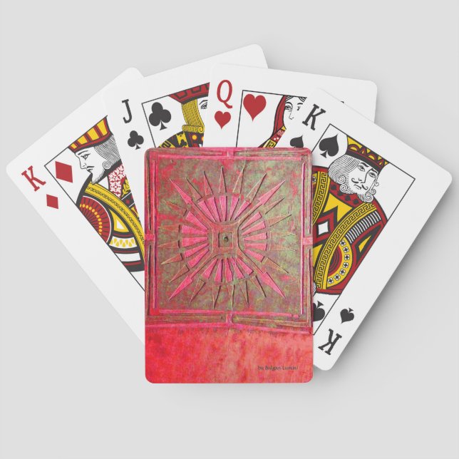 MORNING STAR Red Green Playing Cards (Back)