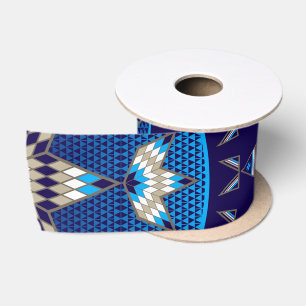 Morning Star Tipi (Blue) Satin Ribbon