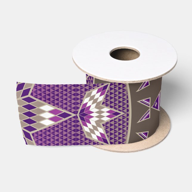 Morning Star Tipi (Purple) Satin Ribbon (Spool)