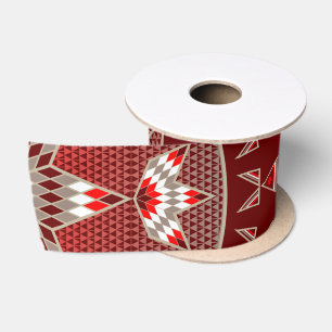 Morning Star Tipi (Red) Satin Ribbon