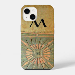 MORNING STAR ,Yellow,Brown,Black Monogram iPhone 14 Case