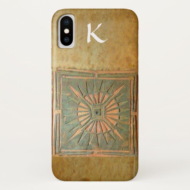 MORNING STAR ,Yellow,Brown,White Monogram Case-Mate iPhone Case (Back)
