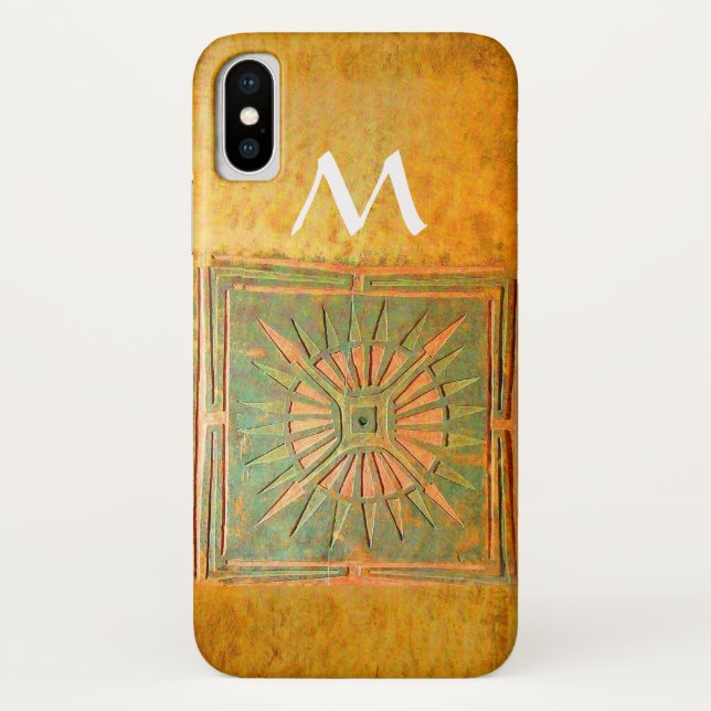 MORNING STAR ,Yellow,Brown,White Monogram Case-Mate iPhone Case (Back)