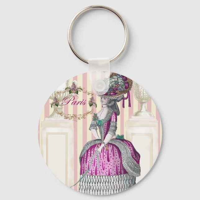 Morning stroll down the Champs-Élysées Keychain (Front)