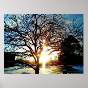 MORNING SUN CREATES THE CROSS poster