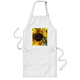 Morning Sunflower Customizable Long Apron