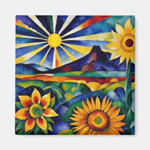 Morning Sunflowers Magnet