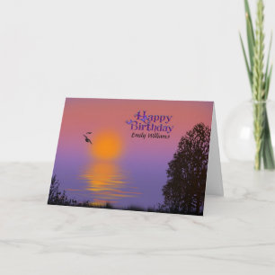 Morning Sunrise Birthday with name Card