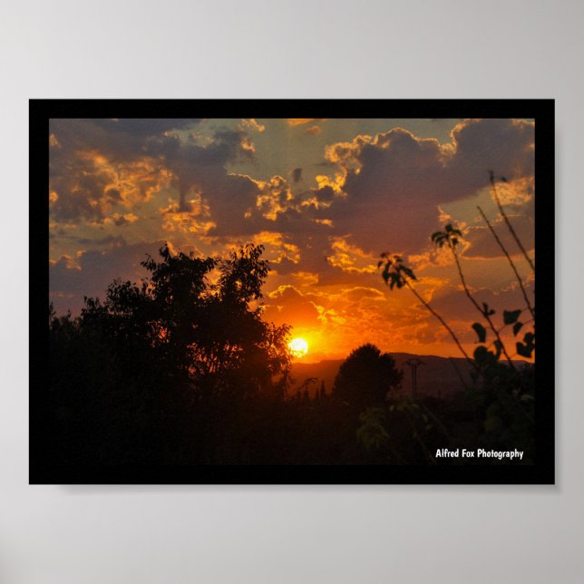 Morning Sunrise Landscape Poster (Front)