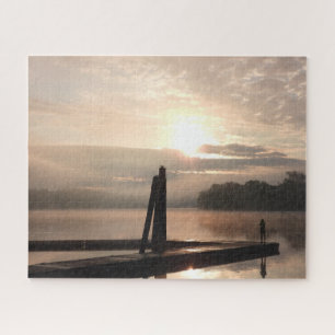 Morning Sunrise over CT River Jigsaw Puzzle